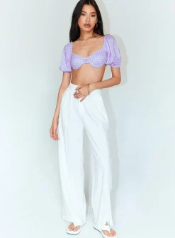 Princess Polly Ayla Linen Pantstall   White Best Sale