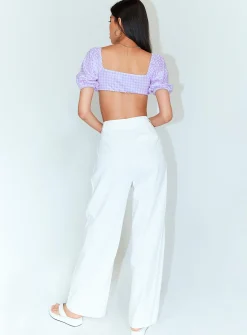 Princess Polly Ayla Linen Pantstall   White Best Sale