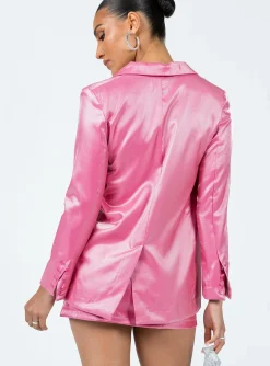 Princess Polly Ayres Blazer Jacket  Pink Cheap