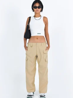 Princess Polly Aysa Cargo Pants  Khaki New