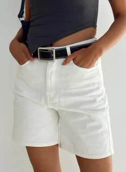 Princess Polly Aysa Shorts  White Denim Best Sale