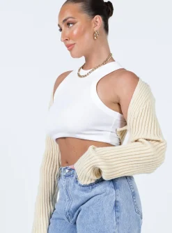 Princess Polly Aytan Bolero Sweater  Beige Best Sale