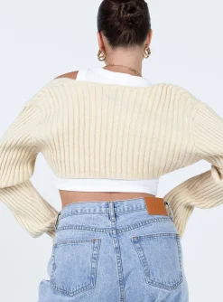 Princess Polly Aytan Bolero Sweater  Beige Best Sale
