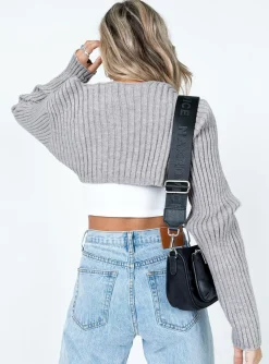 Princess Polly Aytan Bolero Sweater Grey Hot
