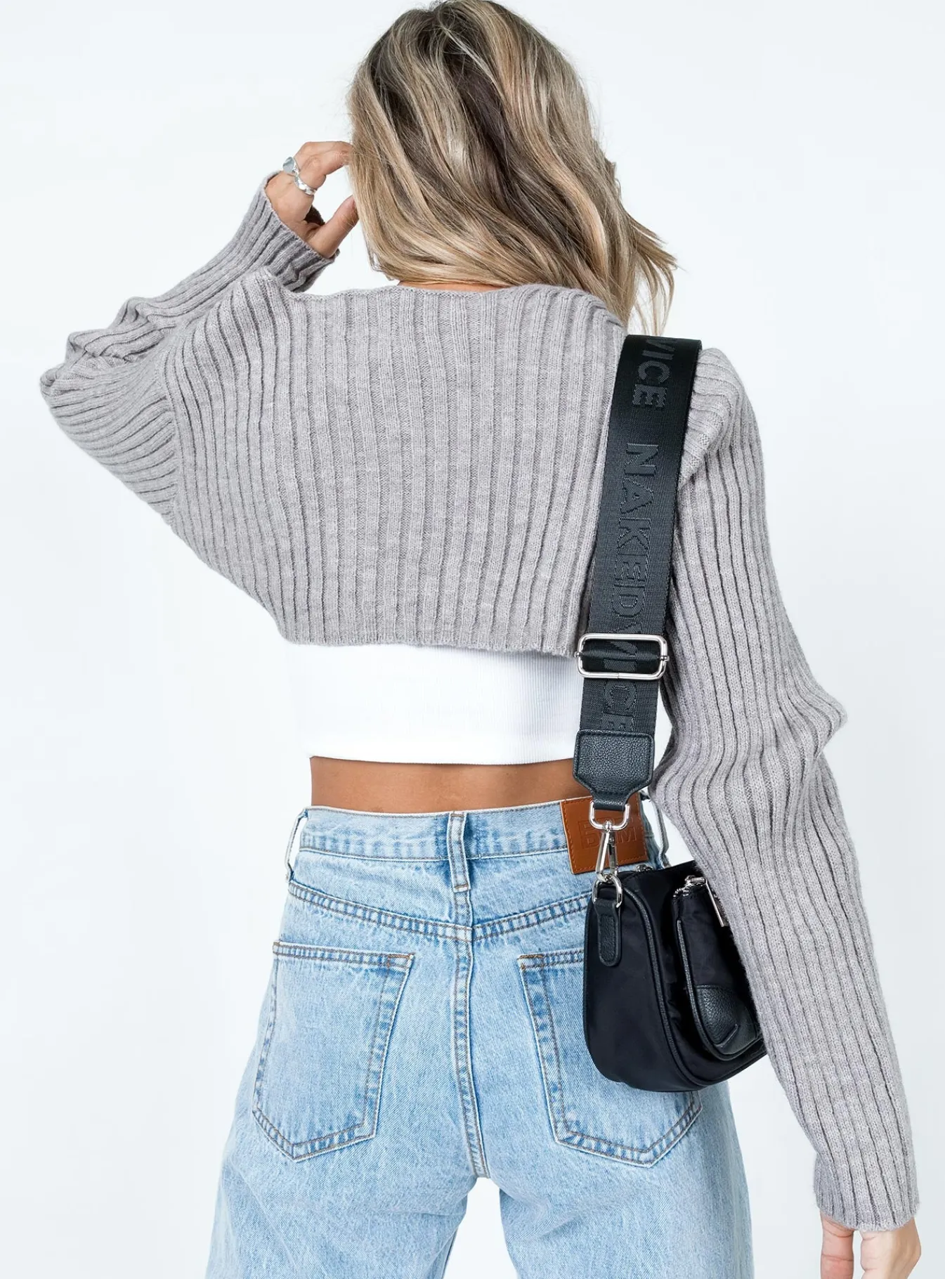 Princess Polly Aytan Bolero Sweater Grey Hot