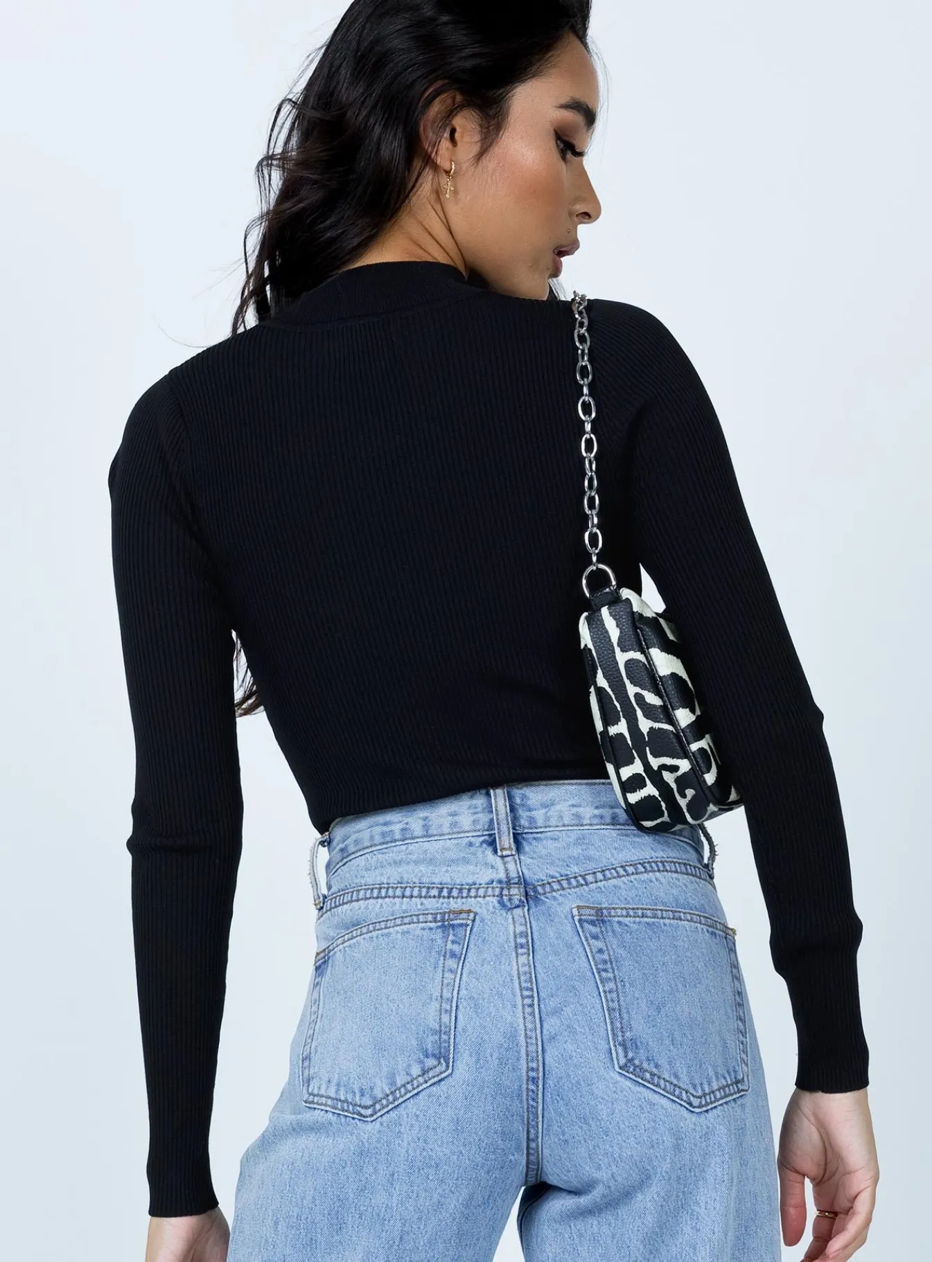 Princess Polly Azalea Long Sleeve Bodysuit Black Store