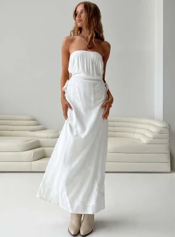 Princess Polly Azie Maxi Dress  White Discount