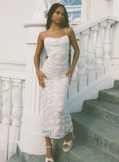 Princess Polly Azra Maxi Dress  White Cheap
