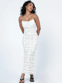 Princess Polly Azra Maxi Dress  White Cheap