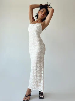 Princess Polly Azra Maxi Dress  White Cheap