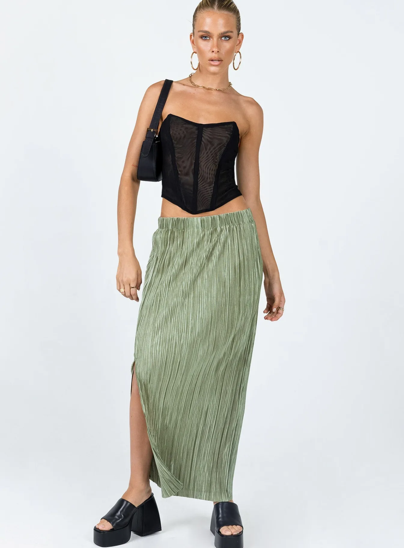 Princess Polly Azriel Strapless Bustier Black Clearance