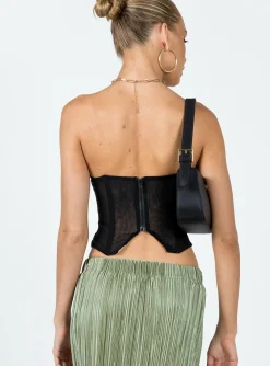 Princess Polly Azriel Strapless Bustier Black Clearance