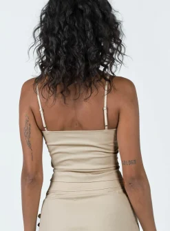 Princess Polly Back 2K Top Taupe Best