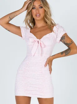Princess Polly Back To Paris Mini Dress   Pink Flash Sale