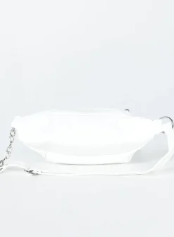 Princess Polly Backstage Crossbody Belt Bag  White Flash Sale