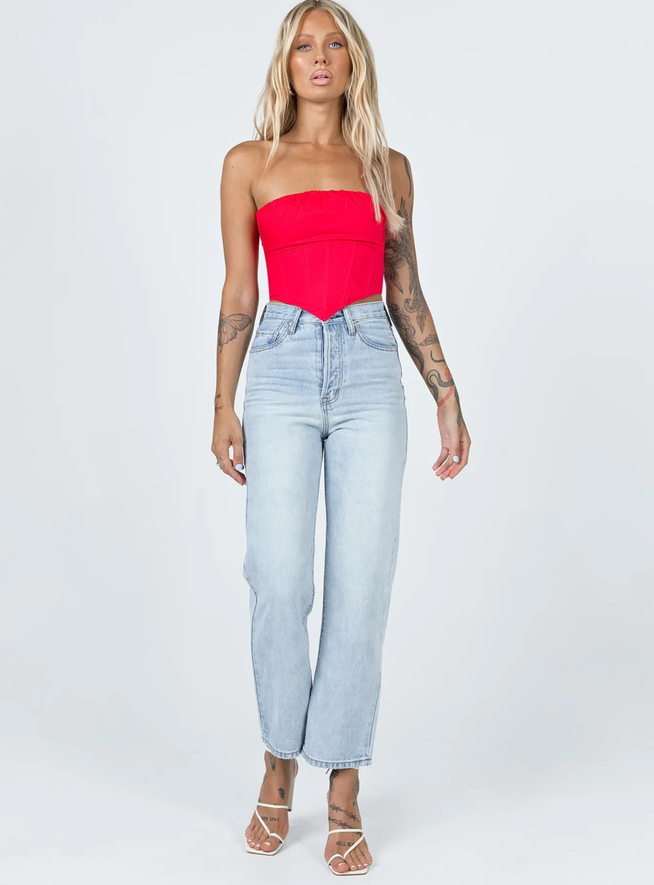 Princess Polly Bad Gal Bustier Red Sale