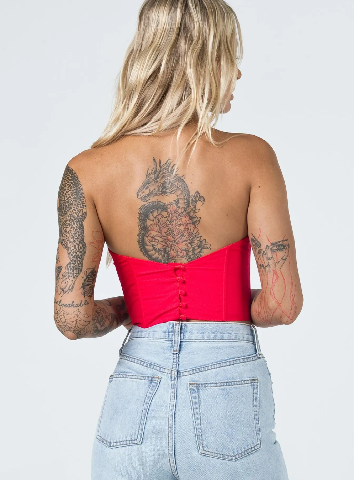 Princess Polly Bad Gal Bustier Red Sale