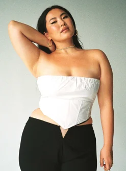 Princess Polly Bad Gal Bustiercurve   White Fashion