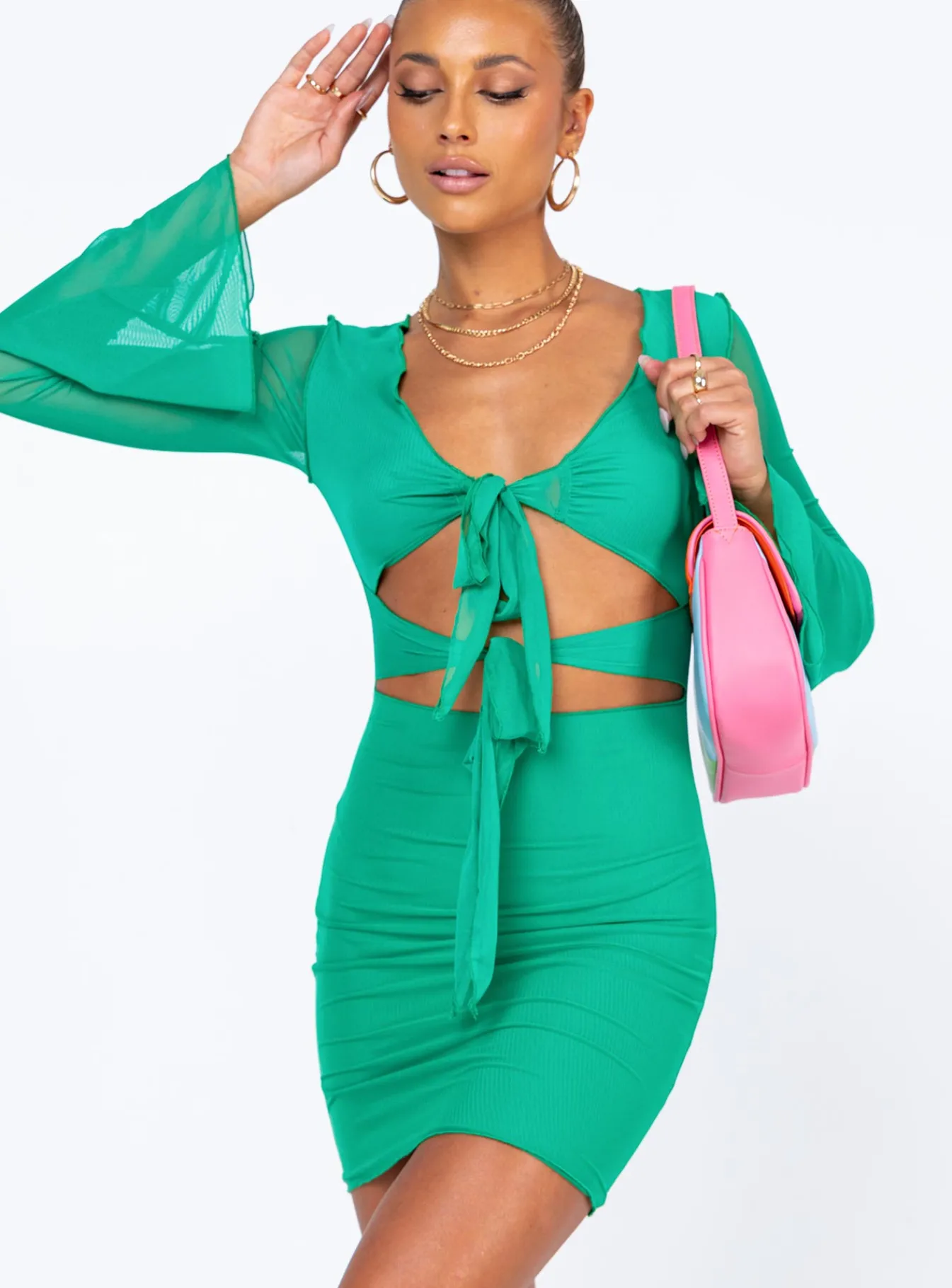 Princess Polly Baewatch Mini Dress Green Fashion