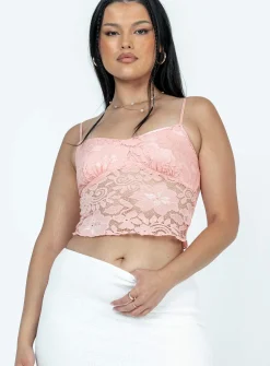Princess Polly Bagley Top  Pink Sale