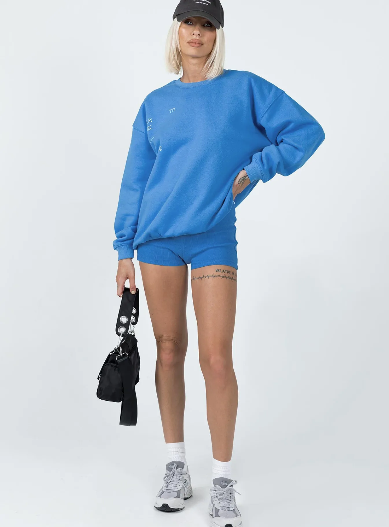 Princess Polly Bailey Bike Short Blue Flash Sale