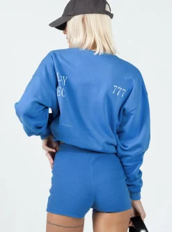 Princess Polly Bailey Bike Short Blue Flash Sale