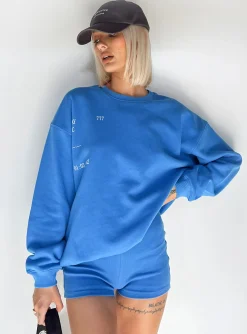 Princess Polly Bailey Bike Short Blue Flash Sale