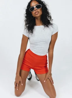 Princess Polly Bailey Bike Short  Red Sale