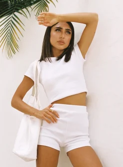 Princess Polly Bailey Bike Shortpetite White Shop
