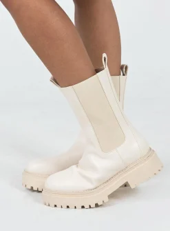 Princess Polly Baker Boots Vanilla   Cream Cheap