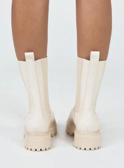 Princess Polly Baker Boots Vanilla   Cream Cheap