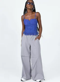 Princess Polly Balfour Corset Top  Blue Discount