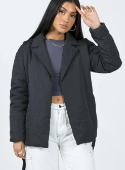 Princess Polly Ballantine Puffer Jacket  Black Online