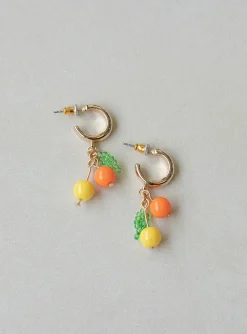 Princess Polly Balmoral Fruit Earrings  Gold Clearance