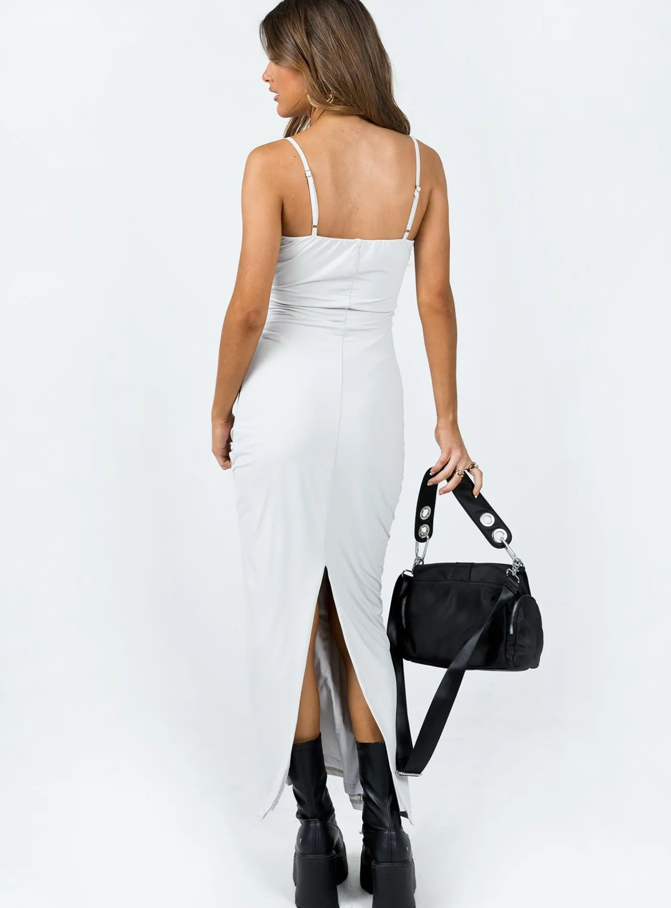 Princess Polly Balwyn Maxi Dress Grey Sale
