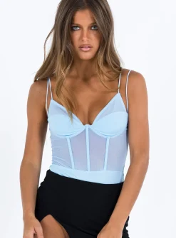 Princess Polly Bamba Bodysuit  Blue Store