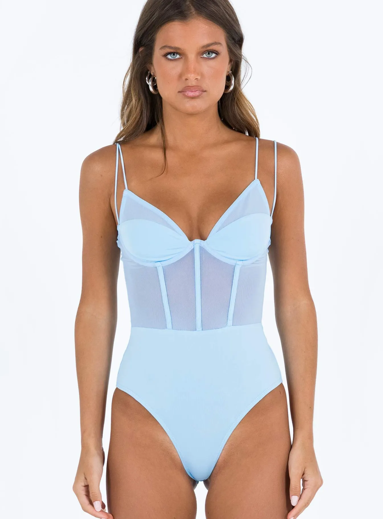 Princess Polly Bamba Bodysuit Blue Store