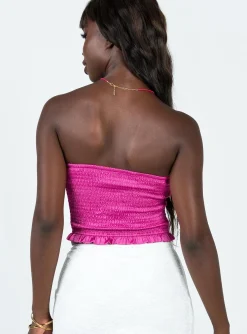 Princess Polly Bambury Tube Top  Pink Clearance