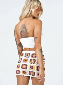 Princess Polly Barbados Crotchet Mini Skirt Multi Fashion
