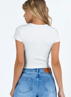 Princess Polly Barcham Bodysuit  White Discount