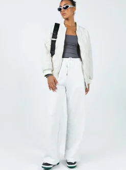 Princess Polly Barina Quilted Puffer Jacket  Cream Store