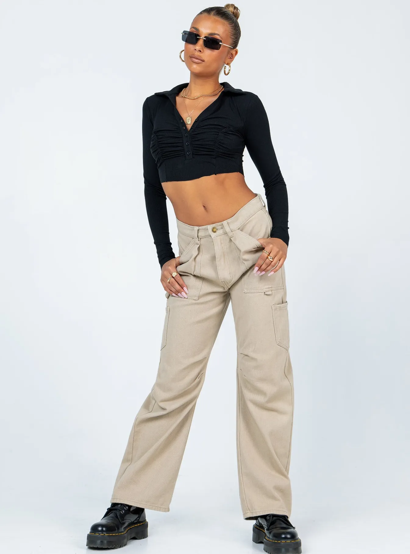 Princess Polly Barlee Long Sleeve Top Black Sale