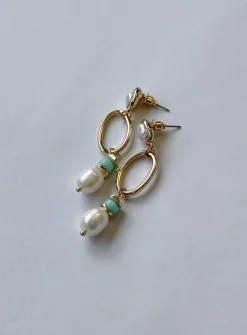 Princess Polly Barnett Pearl Earrings  Gold Best Sale