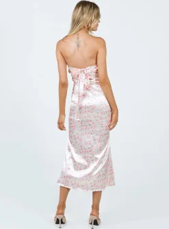 Princess Polly Barnsley Strapless Midi Dress/ Floral Pink Cheap