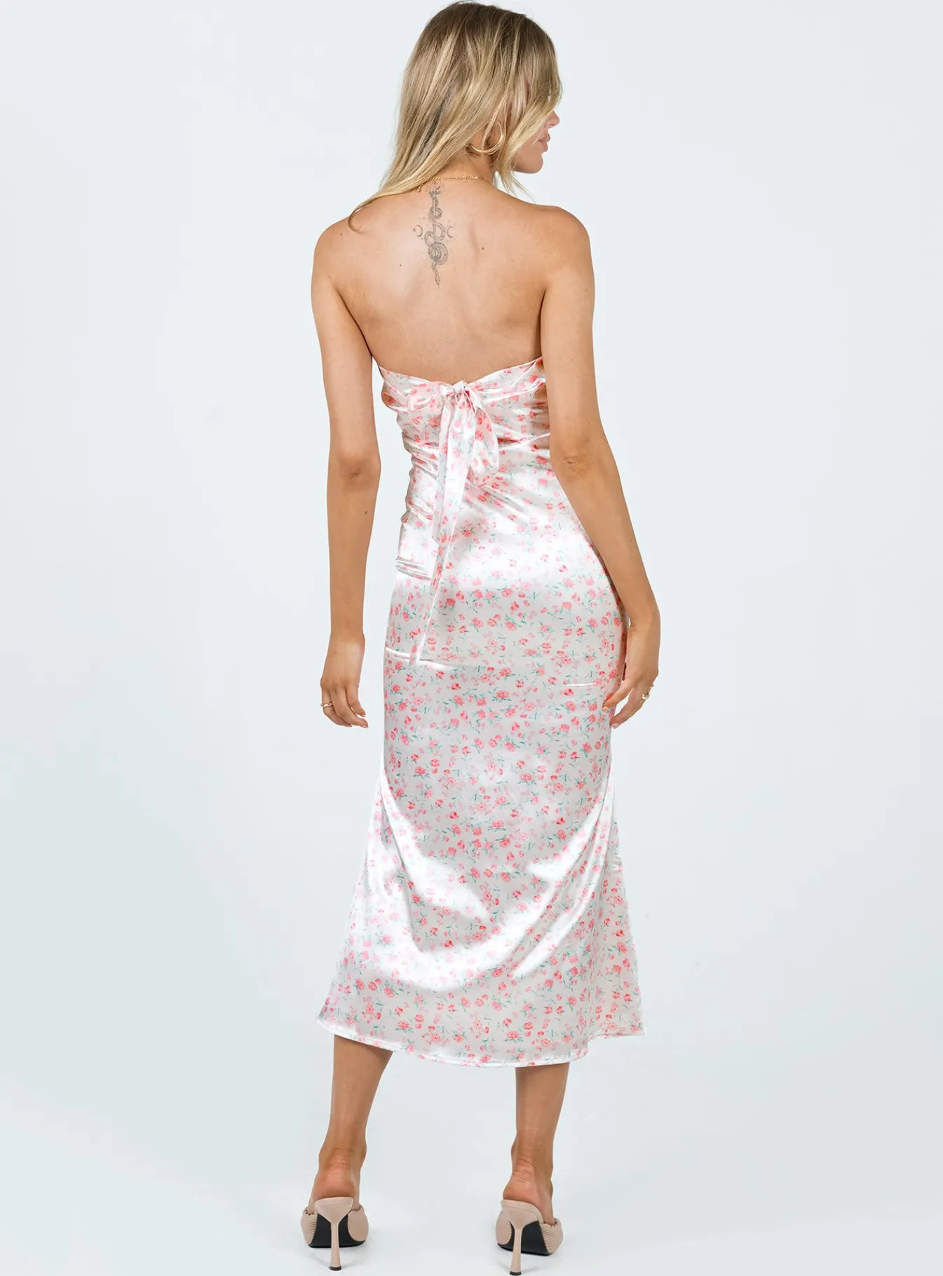 Princess Polly Barnsley Strapless Midi Dress/ Floral Pink Cheap