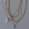 Princess Polly Baroness Pearl Heart Necklace Pack  Gold Shop