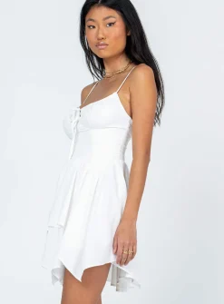 Princess Polly Barrett Mini Dress  White Store