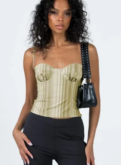 Princess Polly Barrington Top  Beige Cheap