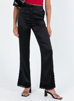 Princess Polly Batten Pants  Black Best