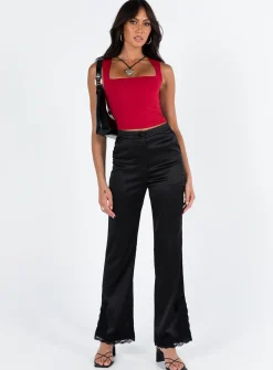 Princess Polly Batten Pants  Black Best